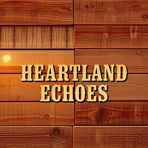 Album cover for 'Heartland Echoes' by Cole Younger, a country album produced at Sonic Alchemy Studios.