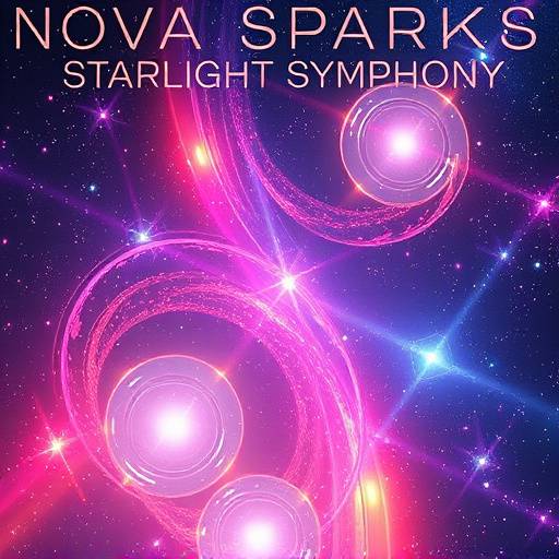 Album cover for 'Starlight Symphony' by Nova Sparks, a pop album mastered at Sonic Alchemy Studios.